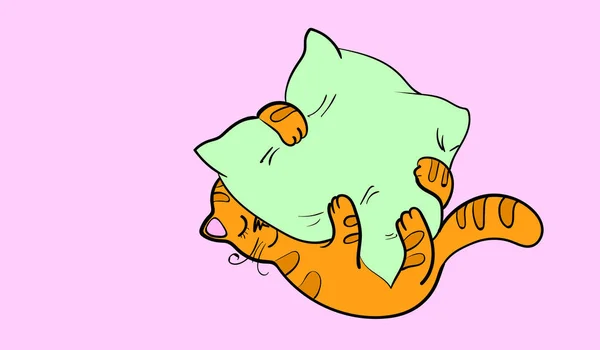 Lindo gatito durmiendo — Archivo Imágenes Vectoriales
