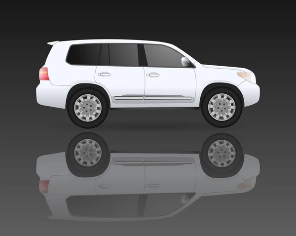 Realistische Modellauto isoliert auf Hintergrund. Detailzeichnung. Vektorillustration. — Stockvektor