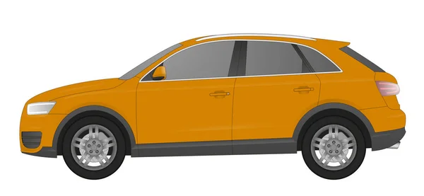 Realistische Modelauto geïsoleerd op de achtergrond. Gedetailleerde tekening. Vectorillustratie. — Stockvector