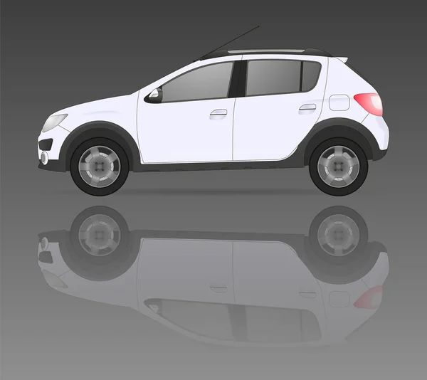 Реалістична модель автомобіля ізольована на фоні. Детальний малюнок. Векторні ілюстрації . — стоковий вектор
