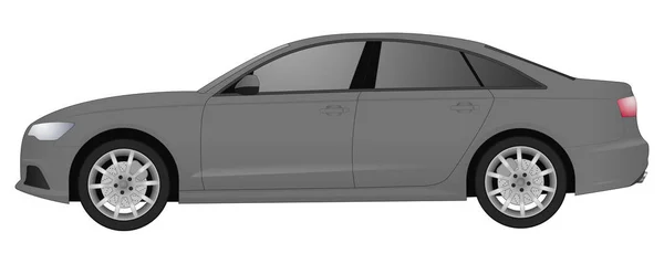 Modelo realista coche aislado en el fondo. Dibujo detallado. Ilustración vectorial . — Archivo Imágenes Vectoriales