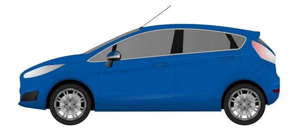 Reális modell autó elszigetelt háttér. Részletes rajz. Vektoros illusztráció. — Stock Vector