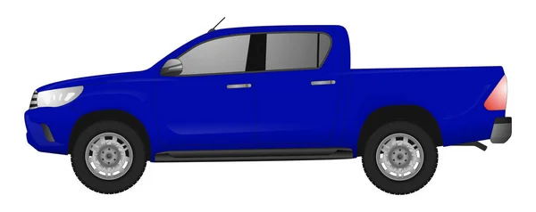 Realistische Modelauto geïsoleerd op de achtergrond. Gedetailleerde tekening. Vectorillustratie. — Stockvector