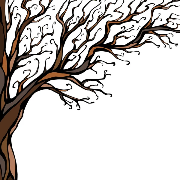 Ilustración estilizada del árbol de Halloween — Vector de stock