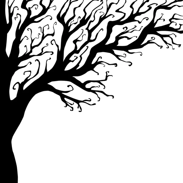 Stilisierte Halloween-Baum-Illustration — Stockvektor