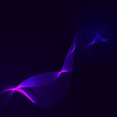 Soyut parlayan dinamik kıvrımlı çizgiler lacivert
