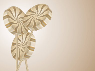 Üç kahve karamel bir sopa