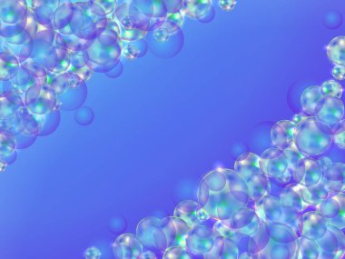 Köşelerde sabun köpüğü ile arka plan