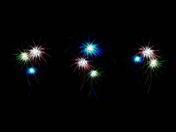 Abstract background with lots of fireworks — Stock Vector