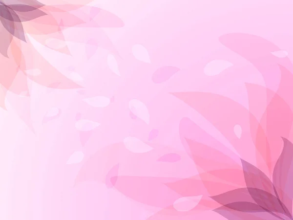 Pétalos de flor rosa volando en el viento — Vector de stock