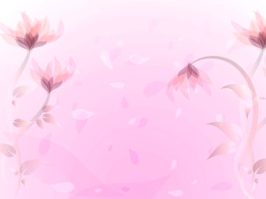 Pembe çiçekli soyut arkaplan