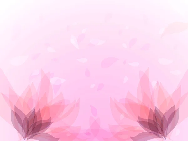 Fundo abstrato com flores rosa —  Vetores de Stock