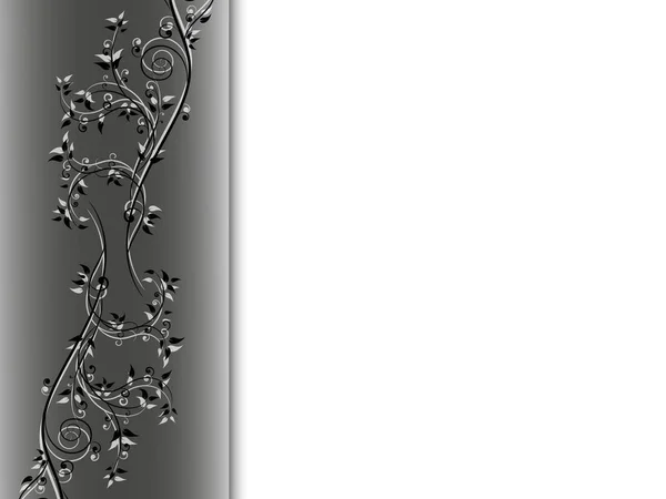 Soyut dövme siyah ve beyaz çiçek süslemeli arka plan — Stok Vektör