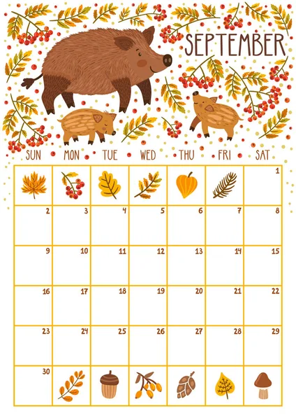 Calendário mensal do ano 2019 porco — Vetores de Stock ... Calendário mensal do ano 2019 porco — Vetores de Stock ...