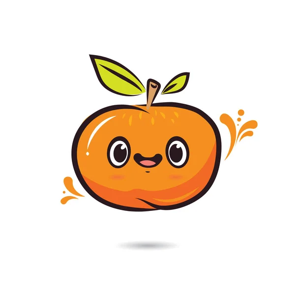 Симпатичное Оранжевое Лицо — стоковый вектор