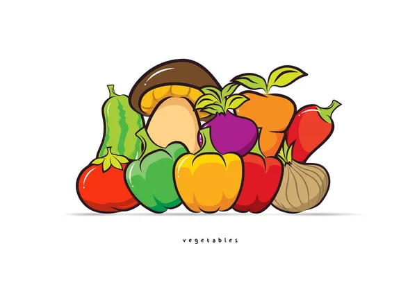 Natürmort sebze tasarlamak vektör 