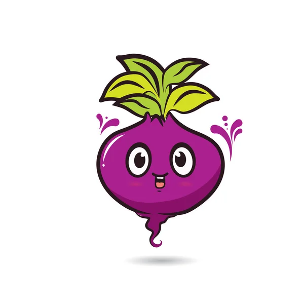 Sevimli karakter tasarım şalgam yüz