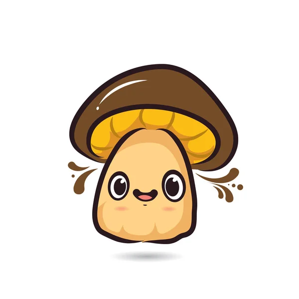 Sevimli karakter tasarım mantar yüz