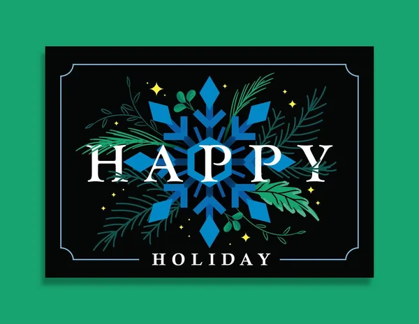 Happy Holiday Card Editable — Stock Vector