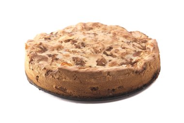 elmalı turta beyaz arkaplanda izole