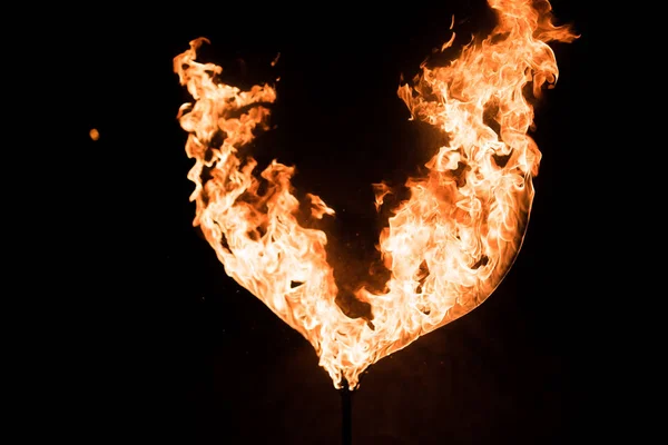 Branden van hart, in het donker — Stockfoto