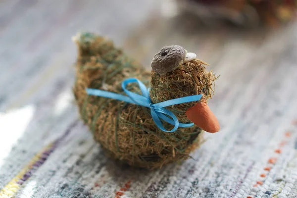 Duck figurine of dried grass