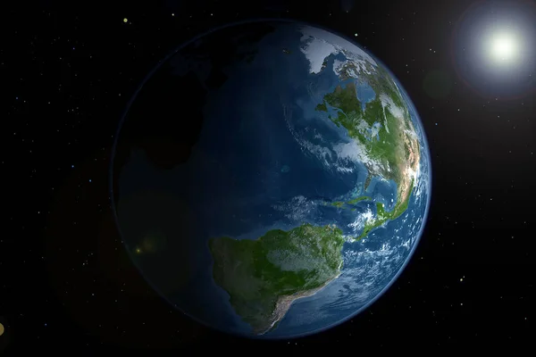 Planet earth from space. Elements of this image were furnished by NASA. — Stock Photo, Image