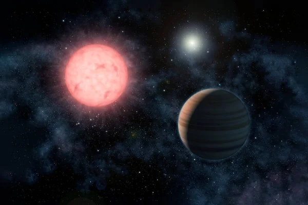Um planeta fantástico. Elementos desta imagem foram fornecidos pela NASA . — Fotografia de Stock
