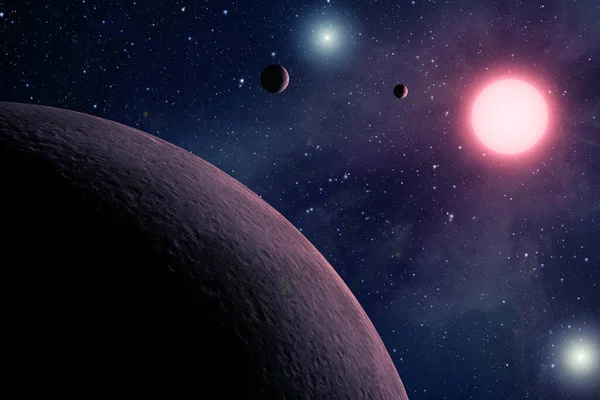 환상적 인 행성입니다. 이 이미지의 요소들은 NASA 가 제공 했습니다.. — 스톡 사진