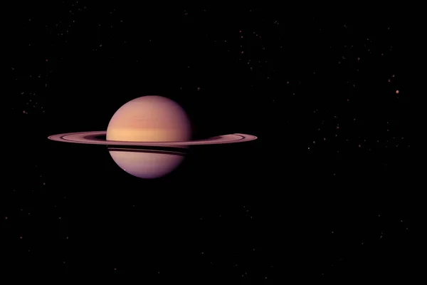 土星，明亮的颜色，黑暗的背景。 这张照片是由美国国家航空航天局提供的. — 图库照片