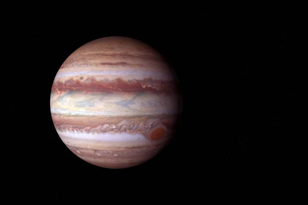 Planète Jupiter sur un fond sombre. Des éléments de cette image ont été fournis par la NASA. — Photo