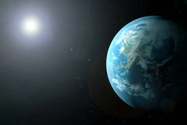Exoplanet στις ακτίνες του αστεριού. Στοιχεία αυτής της εικόνας παρασχέθηκαν από τη Nasa. — Φωτογραφία Αρχείου