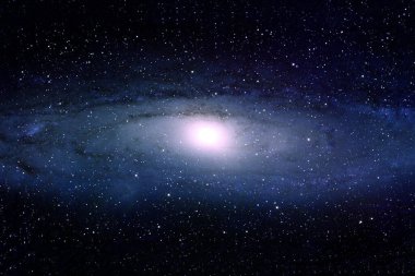 Mavili, yıldızlı güzel bir galaksi. Bu görüntünün elementleri Nasa tarafından döşendi.