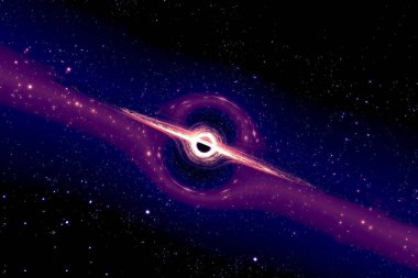 Serbest uzayda devasa bir kara delik. Bu görüntünün elementleri Nasa tarafından döşendi.