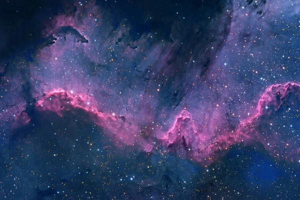 Blå rymdnebulosa med stjärnor. Delar av denna bild som tillhandahålls av Nasa — Stockfoto