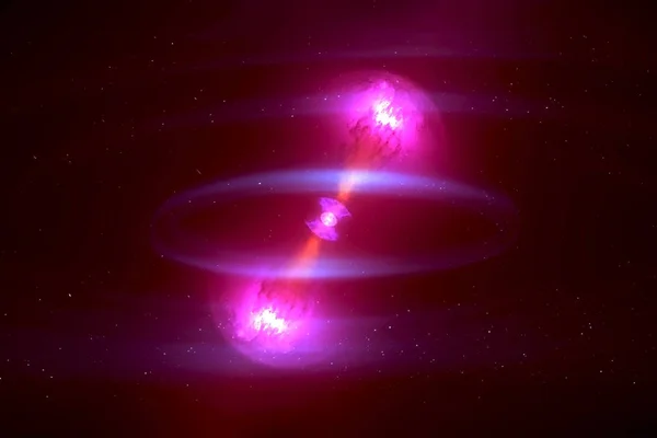 Two neutron stars. Elements of this image were furnished by NASA.