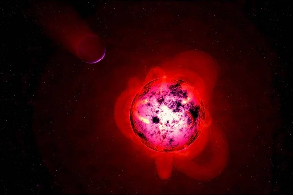 Exoplanet δίπλα σε ένα πολύ καυτό αστέρι. Στοιχεία αυτής της εικόνας παρέχονται από Nasa — Φωτογραφία Αρχείου