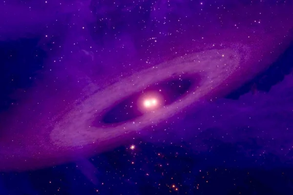 Double étoile dans l'espace lointain. Éléments de cette image fournis par la NASA — Photo