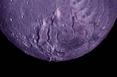 Neptün gezegeni, kraterler ve kanyonlarla. Bu görüntünün elementleri Nasa tarafından döşenmiştir