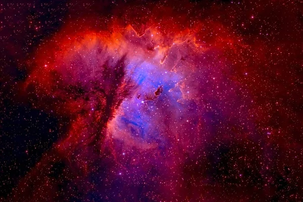 Güzel bir nebula, mavi bir parıltı, derin bir boşluk. Bu görüntünün elementleri Nasa tarafından döşendi. — Stok fotoğraf