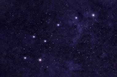 Ursa Minor, takımyıldızı. Gece gökyüzünün arka planına karşı. Bu görüntünün elementleri Nasa tarafından döşendi.