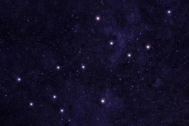 Başak takımyıldızı. Gece gökyüzünün arka planına karşı. Bu görüntünün elementleri Nasa tarafından döşendi.