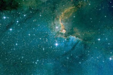 Yıldızlı güzel mavi nebula. Arkaplan dokusu. Bu görüntünün elementleri Nasa tarafından döşendi.