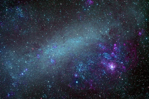 Güzel nebula, derin uzay. Mavi renkte. Bu görüntünün elementleri Nasa tarafından döşendi — Stok fotoğraf