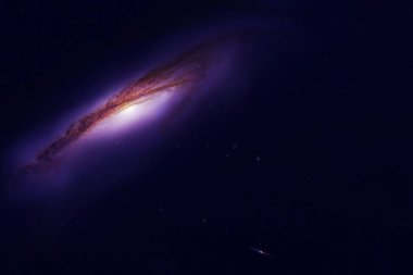Nebula ve yıldızlı güzel bir galaksi. Bu görüntünün elementleri Nasa tarafından desteklendi..