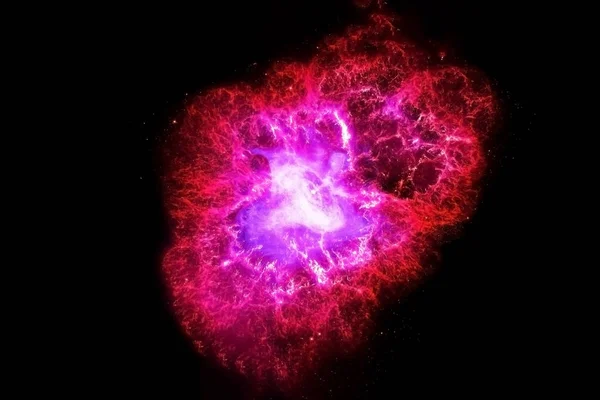 A pink galaxy in deep space. Elements of this image were furnished by NASA.