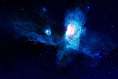 Güzel mavi galaksi, arka plan dokusu. Bu görüntünün elementleri Nasa tarafından döşendi.