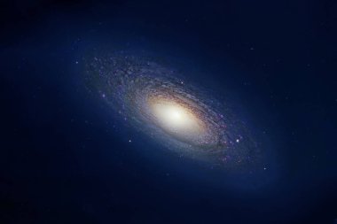 Güzel mavi galaksi, arka plan dokusu. Bu görüntünün elementleri Nasa tarafından döşendi.