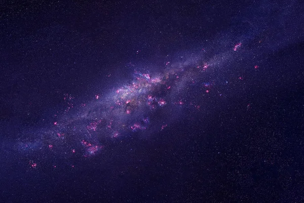 Hermosa galaxia con estrellas en colores brillantes. Elementos de esta imagen fueron proporcionados por la NASA . —  Fotos de Stock