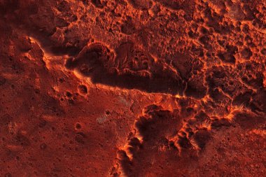 Bu görüntünün Mars yüzey elementleri Nasa tarafından döşenmiştir..